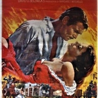 c1939 'Gone With The Wind' movie day bill poster - 71cm x 33cm (Pen marks to base) - Sold for $37 - 2018