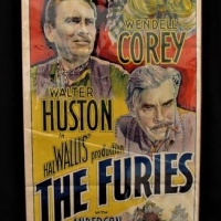 1950 movie day bill THE FURIES feat Barbara Stanwyck, etc - 76cm x 335cm - Sold for $62 - 2018