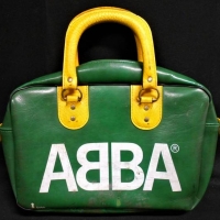 1970s Abba Green and Yellow Keyhole Bag co Vinyl bag - Sold for $323 - 2018