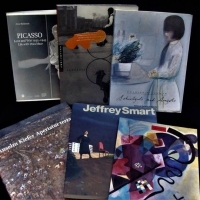 2 x Modern AUSTRALIAN Art Reference Books - JEFFREY SMART a Retropsective + CHARLES BLACKMAN Schoolgirls & Angels by Felicity StJohn Moore - Sold for $62 - 2018