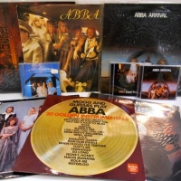 Group of ABBA LP 33rpm records and CDs including Arrival, The Best of ABBA, etc - Sold for $27 - 2018