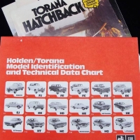 Group of Holden Ephemera including 3 x Torana Coupe Hatchback brochures and Holden Model identification chart - Sold for $87 - 2018