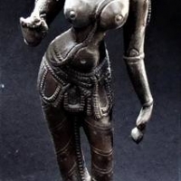 Vintage Indian bronze goddess figurine - Sold for $25 - 2018