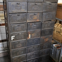 30 drawer steel industrial storage unit - Sold for $447 - 2018