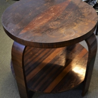 ART DECO 1930's Round shaped Side Table - 2 tiers, stylish shape - Sold for $35 - 2018