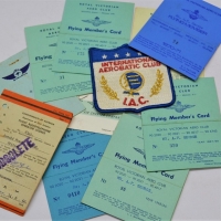 Group of Air Charter and Aero club cards and patch - Sold for $25 - 2018