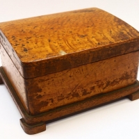 Vintage Australian Casuarina  Silky oak box and Chinese green stone inlaid box - Sold for $31 - 2018