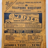 1951 Melbourne Telephone book  Directory - Sold for $50 - 2018