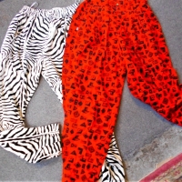 2 x pairs Bright Colourful baggy c1980 ladies pants incl zebra pattern, etc - Sold for $37 - 2018