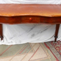 C1890s Australian Cedar serpentine fronted side table with drawer - Sold for $81 - 2018