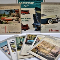 Group of Carded American car advertising including Pontiac, Oldsmobile, Cadillac, Chrysler etc - Sold for $87 - 2018