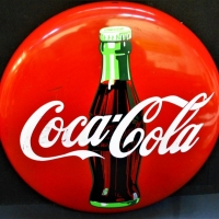 Modern Coca Cola metal button Advertising sign - Sold for $43 - 2018