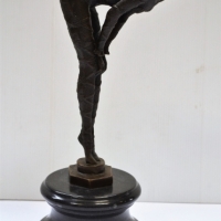 Reproduction bronze figure 'Art Deco - Bending Harlequin' - approx 335cm, bears signature - Sold for $248 - 2018
