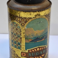 c1920s Australian Tin Sugar cannister by Hughes - Sold for $25 - 2018