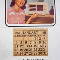 1948 AWA Radiola advertising Calendar for G Mackerith Avoca - Sold for $81 - 2018