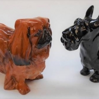 2 x Vintage Royal Doulton Dog figurines Pekinese HN#1012 and  Scotty dog HN 1016 largest 14cm long - Sold for $68 - 2018