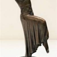 Reproduction bronze figure 'Art Deco Dancer' - 25cm tall, bears Chiparus signature - Sold for $186 - 2018