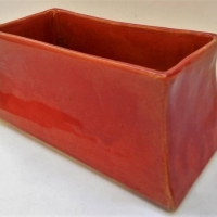 Vintage Australian Pottery burgundy trough - unmarked - Sold for $50 - 2018