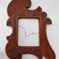 C1910 Chip carved Australian Photo frame with Monogram - Sold for $43 - 2018