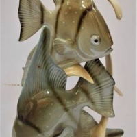 Czech Porcelain Angel fish figurine by Royal Dux - 25cm tall - Sold for $50 - 2018