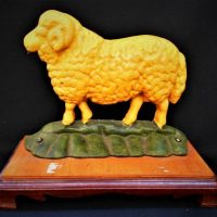 Modern mounted Golden Fleece cast iron ram - Sold for $35 - 2018