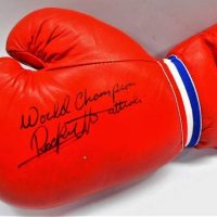 Signed Rocky Mattioli red leather boxing glove - Sold for $75 - 2018