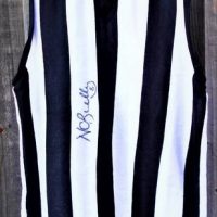 Vintage AFL Collingwood Football Club signed  Nathan Buckley  No 5 knitted jumper - Sold for $56 - 2018