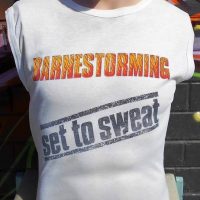 Vintage JIMMY BARNES 1985 SET TO SWEAT Australian Tour Sleeveless Shirt - MediumLarge size - Sold for $62 - 2018