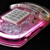 c1980s Retro NEON Roxanne Telephone by Cicena - Neon Pink with working adapter - Sold for $50 - 2018