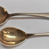 2 x Large silver Serving pieces German and Russian spoon - Sold for $106 - 2018