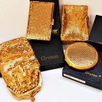 Group of Boxed 1950s-60s gold Mesh cases incl Cigarette cases, purses, compacts etc - Sold for $50 - 2018