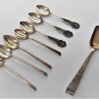 Group of Silver spoons including 1960s Soviet silver from Moscow etc - Sold for $81 - 2018