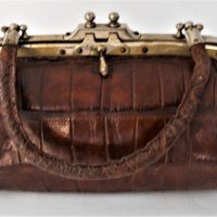 Small 1950s Crocodile skin ladies handbag - Sold for $161 - 2018