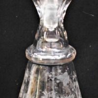 Victorian etched glass 'Bay Rum' decanter - Sold for $68 - 2018