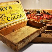 2 C1900 Wooden boxes including  Fry's chocolates - Sold for $37 - 2018