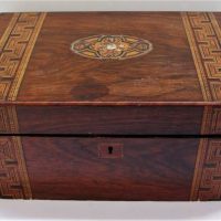 Inlaid Victorian jewellery Padauk wood box - Sold for $87 - 2018