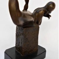 Reproduction bronze figure 'Scorpion Girl' approx 21cm, bears signature - Jean Patoue - Sold for $161 - 2018