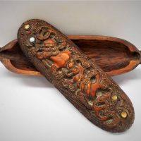 Vintage resin Mauri Wakahuia treasure box - Sold for $37 - 2018