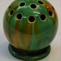 c1930's Australian Pottery - McHugh, Tasmania ceramic frogflower aid vase - incised to base - Sold for $56 - 2018