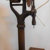 1890 W F & J Barnes Flat belt drive pedestal drill press - Sold for $106 - 2018