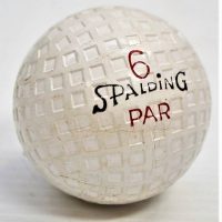 1920s Mesh Pattern Spalding 6 Par golf ball - Sold for $124 - 2018