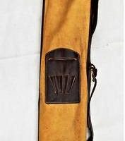 1930s Canvas golf Bag with Hickory Shafted irons - clubs including The Krow Flite, Spalding, Australian Kinlock special etc - Sold for $99 - 2018