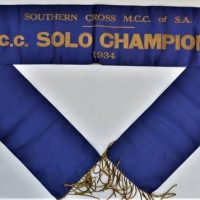 1934 350cc Motorcycle Championship Sash Motorcycle club of South Australia - Sold for $174 - 2018