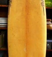 1980s 66' Tribal Spears Thruster surfboard shaped by Barney - Sold for $87 - 2018