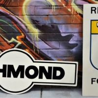 2 x Hand painted metal signs - Richmond station and Tigers Richmond football club - Sold for $81 - 2018