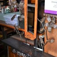 Modern Hand made Wrought iron & Natural Timber DRESSING TABLE - Branch & Flower decoration - Sold for $50 - 2018