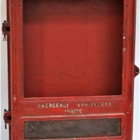 Vintage Cast Aluminium wall mounted Emergency sprinkler box - Sold for $137 - 2018
