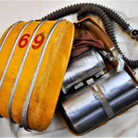 Vintage Recirculating Breathing Apparatus - Yellow case w all Tubing, Mouthpiece, etc - Sold for $87 - 2018