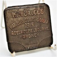 Vintage W H BRUCES Marvellous Suits to order Advertising CIGARETTE CASE - Adelaide, Melbourne & Sydney - marked Made in Germany to lid - Sold for $75 - 2018