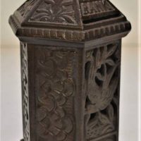 c1880s decorative cast iron Bird cage money box with registration number to base - Sold for $161 - 2018